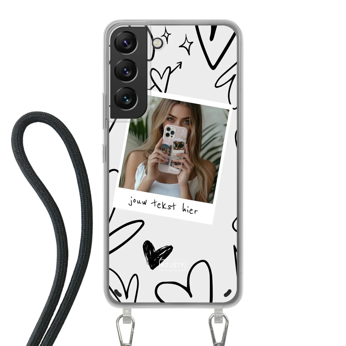 Samsung Galaxy S22 Crossbody case (back printed, transparent)