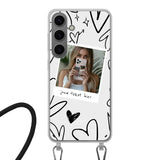 Samsung Galaxy S24 Crossbody case (back printed, transparent)