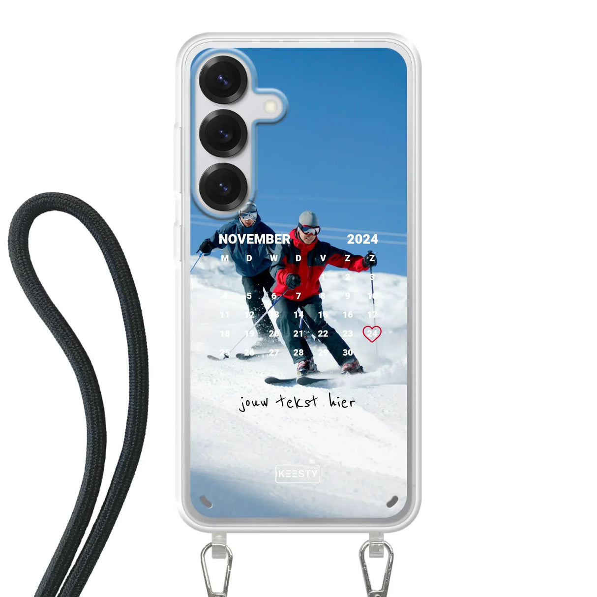 Samsung Galaxy S25 Crossbody case (back printed, transparent)