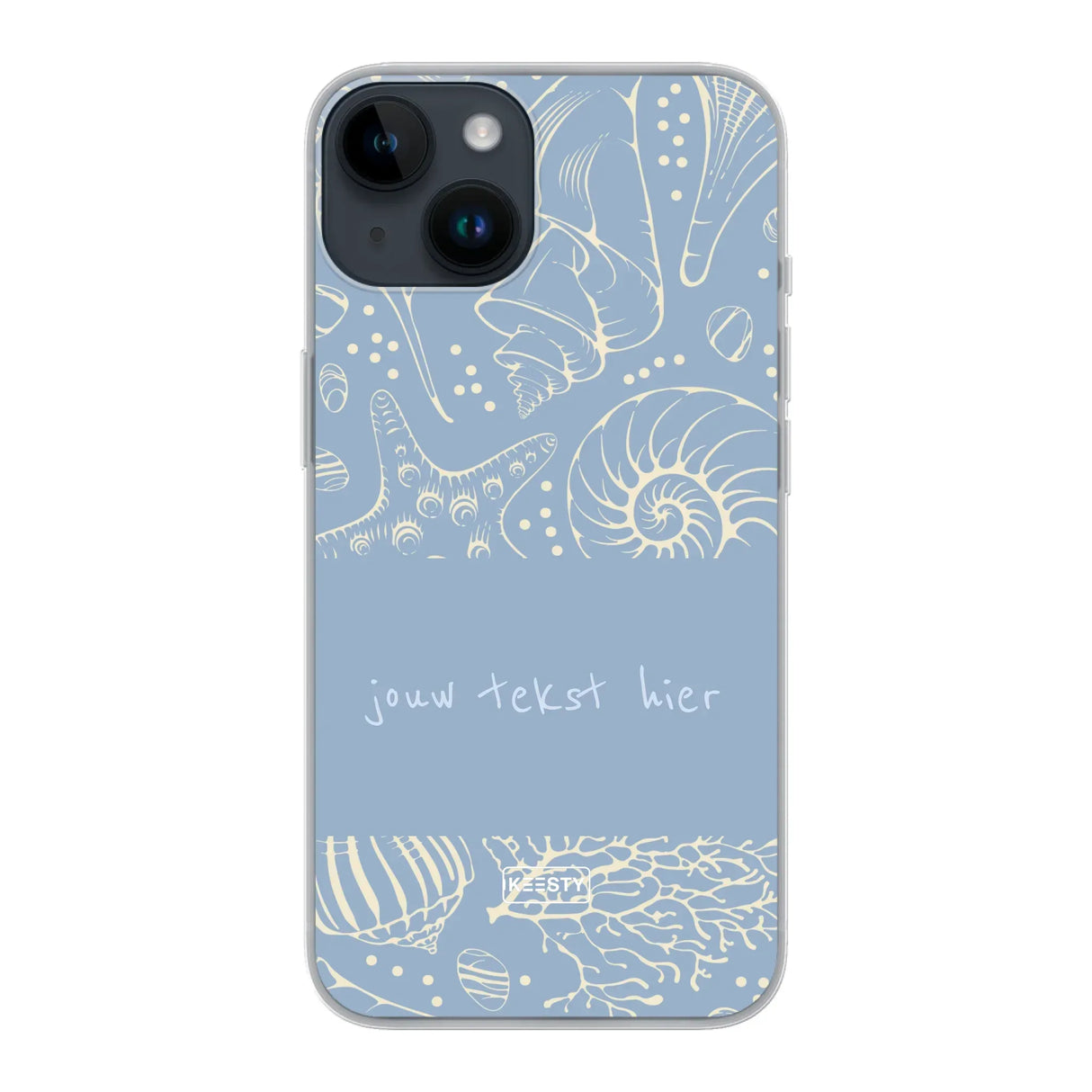 Naam °1 - Coastal Seashells Mix - Telefoonhoesje Personaliseren