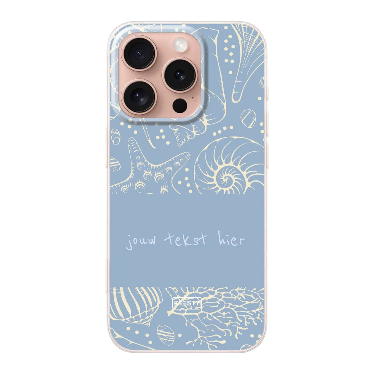 Naam °1 - Coastal Seashells Mix - Telefoonhoesje Personaliseren