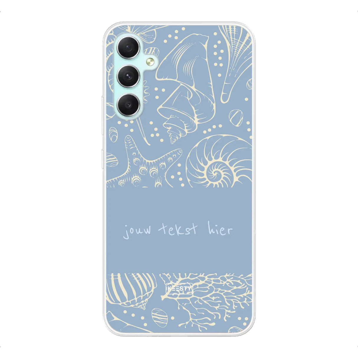 Naam °1 - Coastal Seashells Mix - Telefoonhoesje Personaliseren
