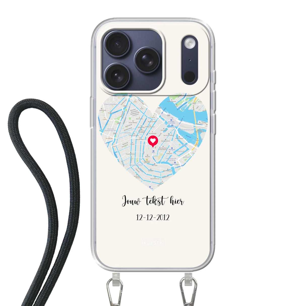 Apple iPhone 17 Pro Crossbody case (back printed, transparent)