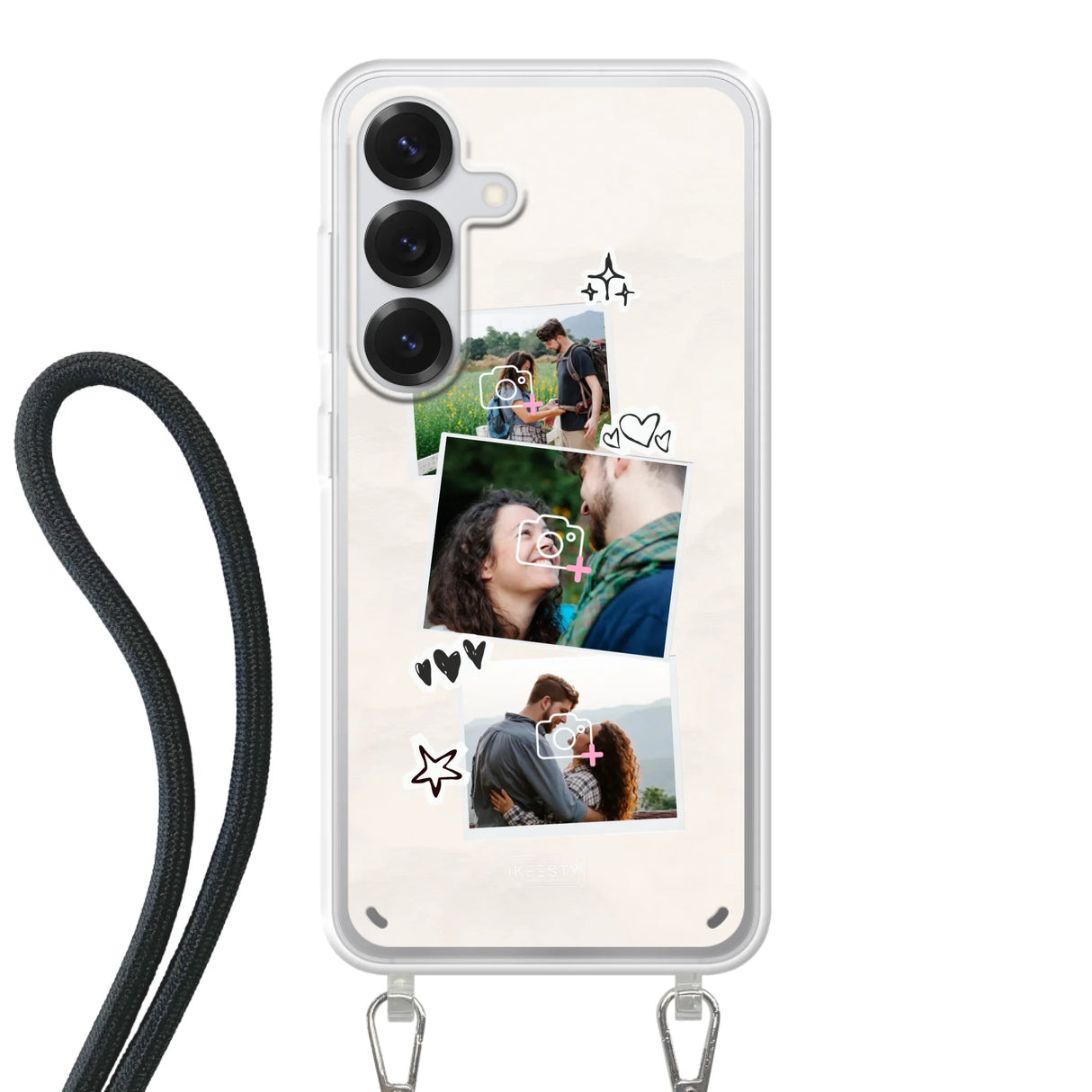 Samsung Galaxy S25 Crossbody case (back printed, transparent)