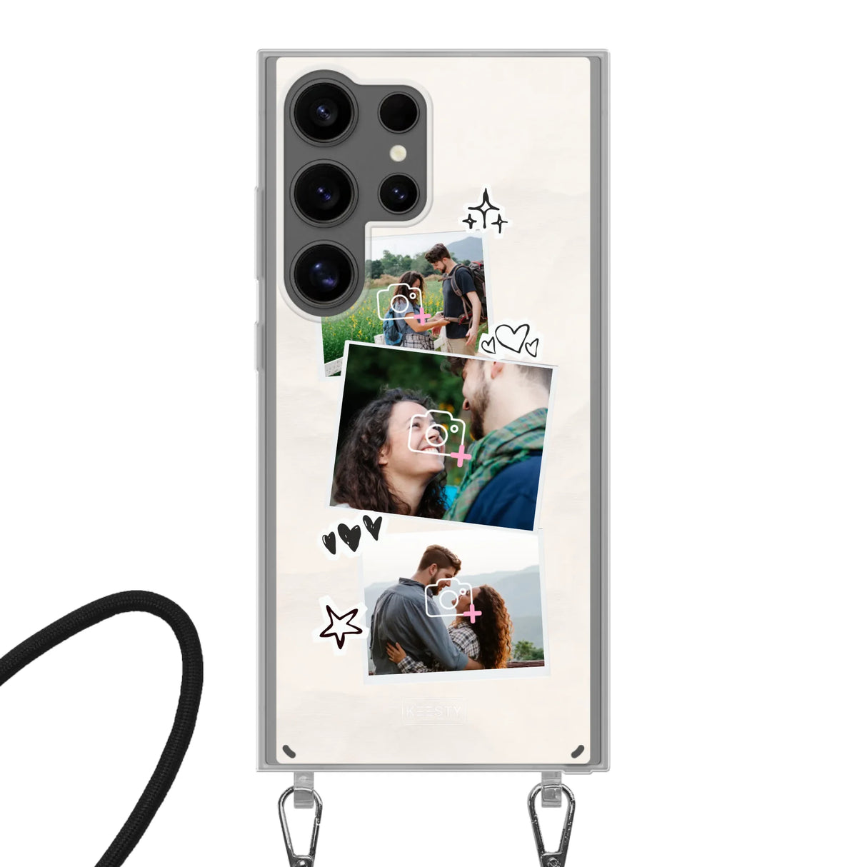 Samsung Galaxy S24 Ultra Crossbody case (back printed, transparent)