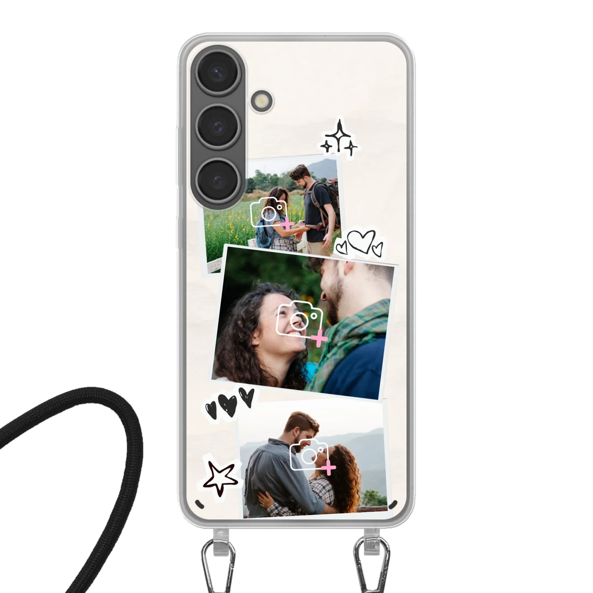 Samsung Galaxy S24 Plus Crossbody case (back printed, transparent)