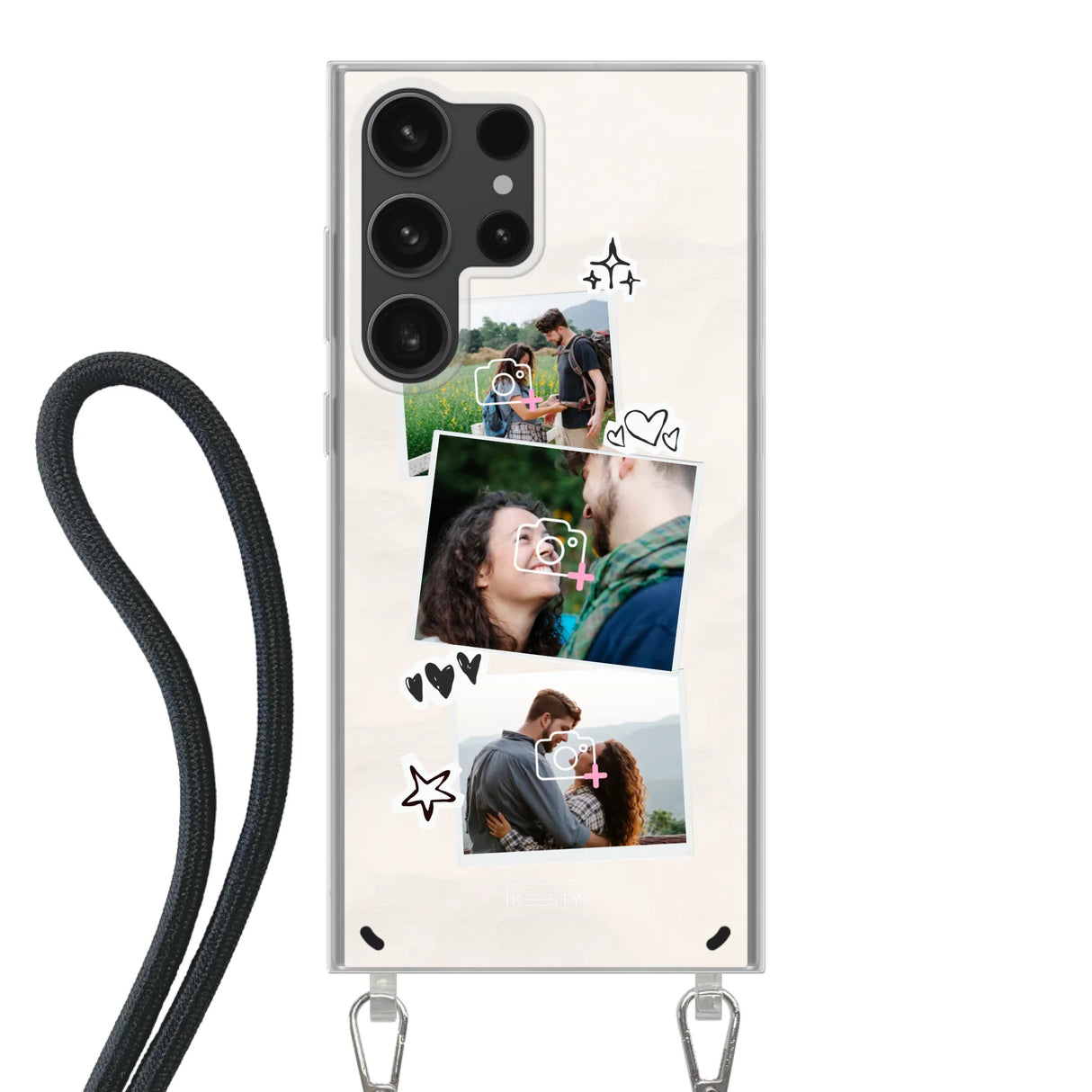 Samsung Galaxy S23 Ultra Crossbody case (back printed, transparent)