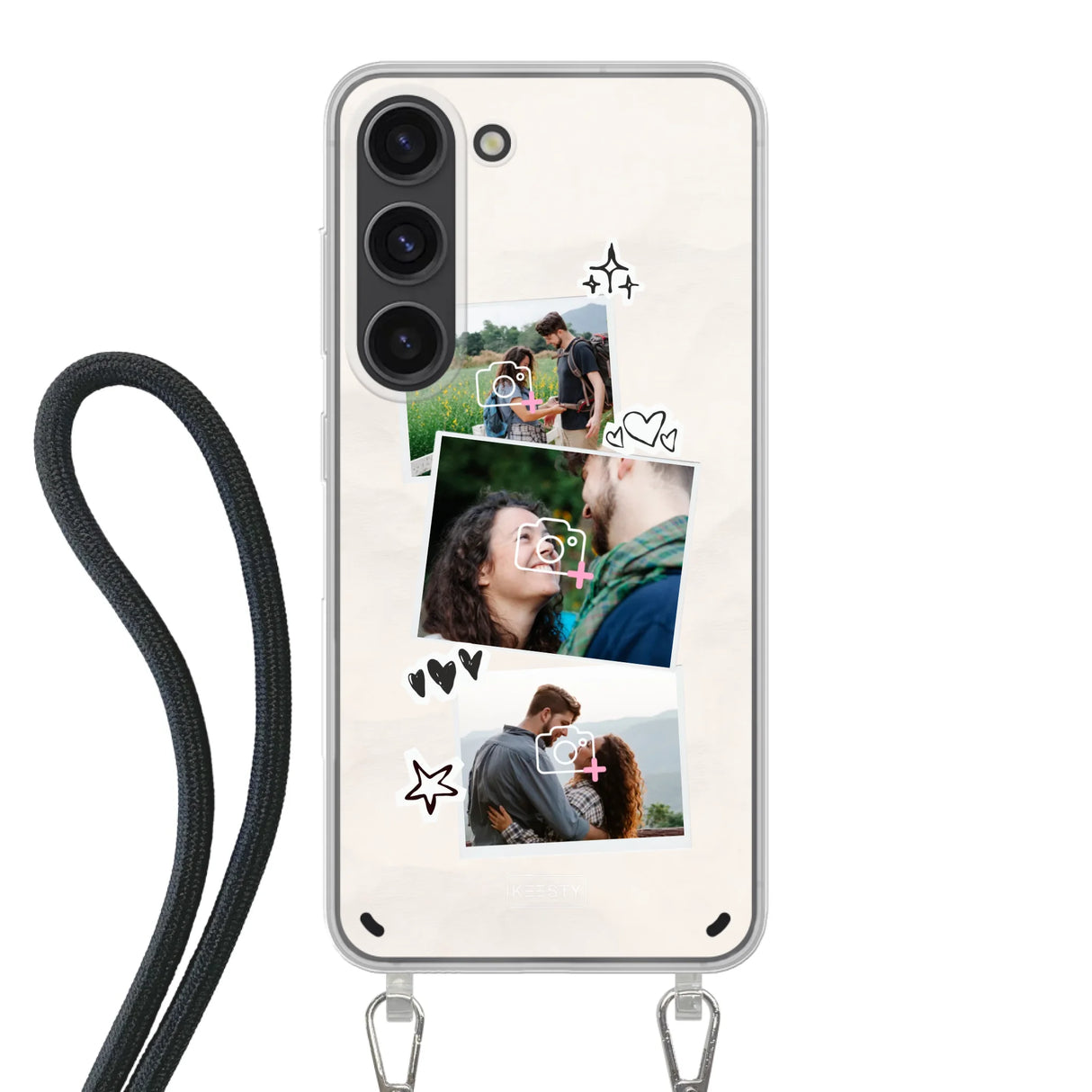 Samsung Galaxy S23 Crossbody case (back printed, transparent)
