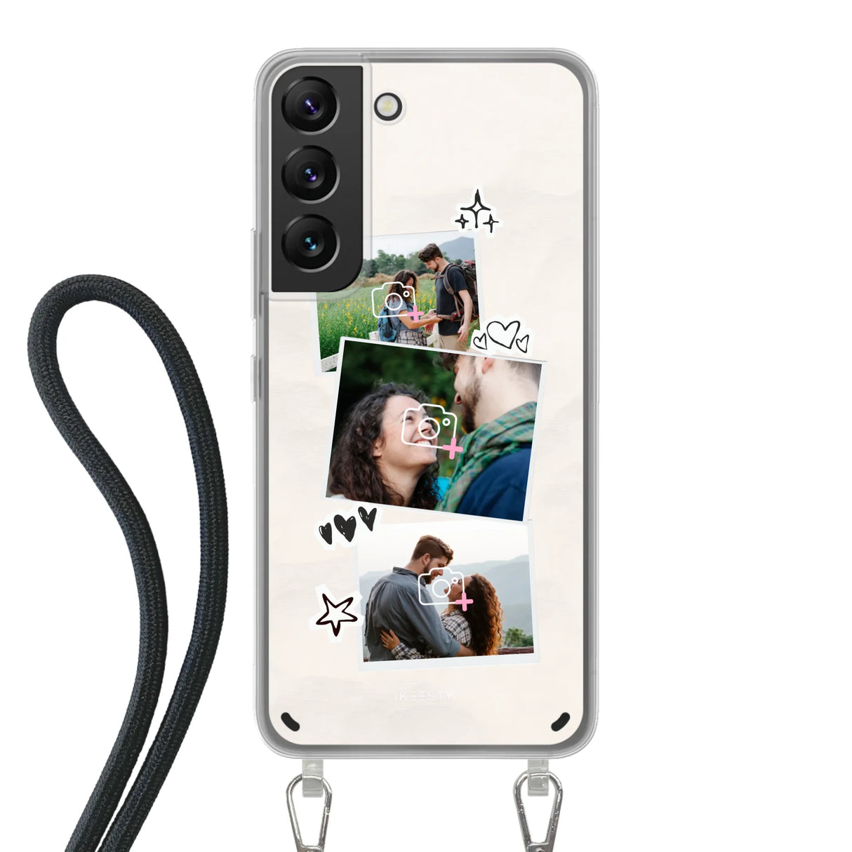 Samsung Galaxy S22 Crossbody case (back printed, transparent)