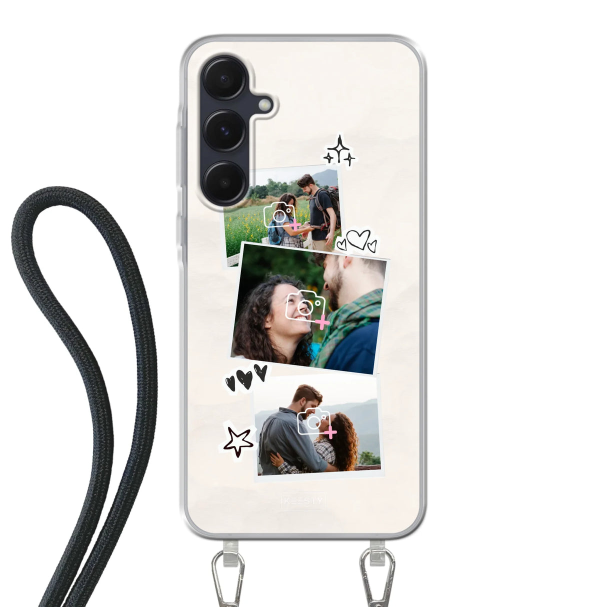 Samsung Galaxy A55 Crossbody case (back printed, transparent)