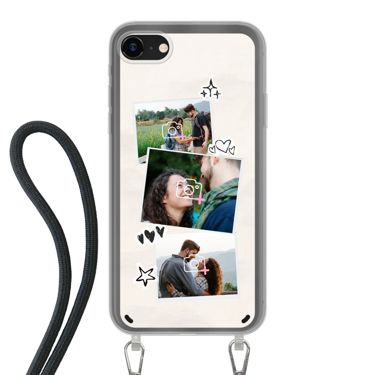 Apple iPhone SE 2020: SE 2022 Crossbody case (back printed, transparent)