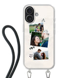 Apple iPhone 17 Crossbody case (back printed, transparent)