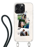 Apple iPhone 15 Pro Max Crossbody case (back printed, transparent)