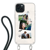 Apple iPhone 15 Plus Crossbody case (back printed, transparent)