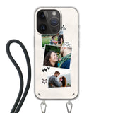 Apple iPhone 14 Pro Crossbody case (back printed, transparent)