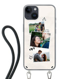 Apple iPhone 14 Crossbody case (back printed, transparent)