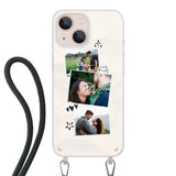 Apple iPhone 13 Mini Crossbody case (back printed, transparent)