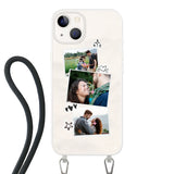 Apple iPhone 13 Crossbody case (back printed, transparent)