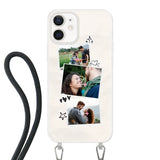 Apple iPhone 12 Mini Crossbody case (back printed, transparent)