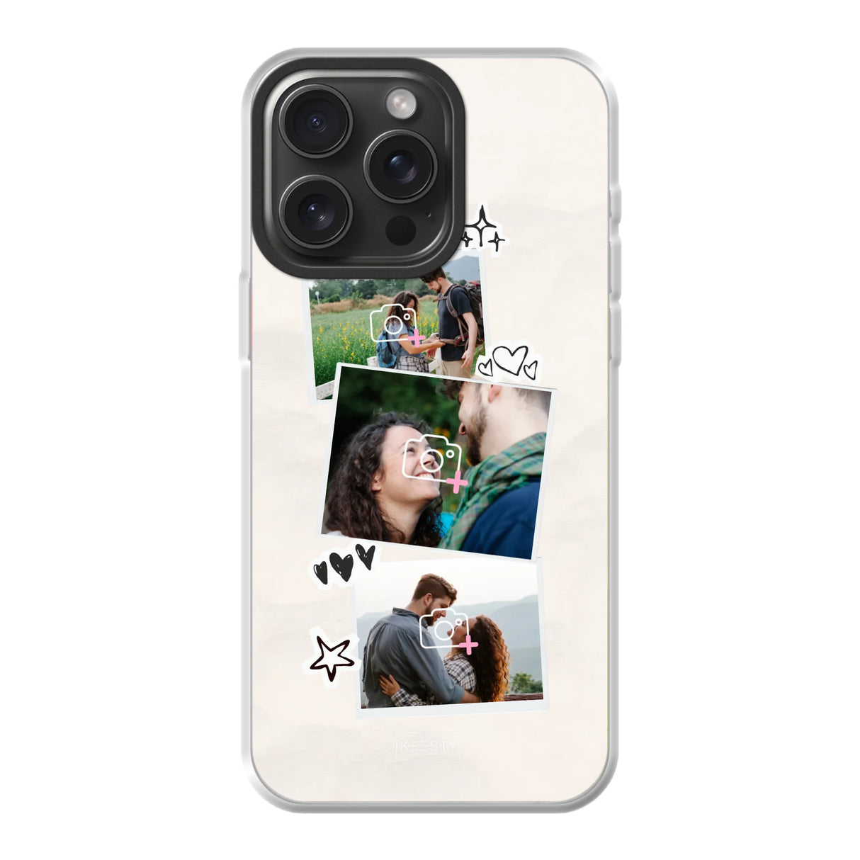 Apple iPhone 15 Pro Max hybrid case with magsafe back printed transparant