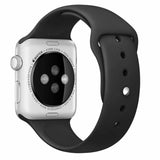 Apple Watch Silicone Bandje Zwart - 42/44/45/49mm
