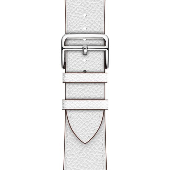Apple Watch PU Leather Bandje Wit - 42/44/45/49mm