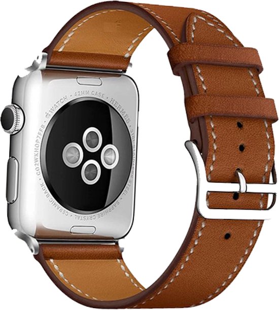 Apple Watch PU Leather Bruin - 42/44/45/49mm