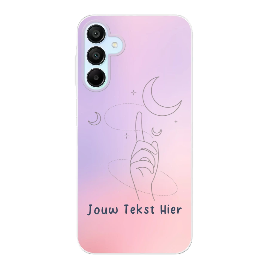 Sterren en Maan - Hoesje Maken - Soft Hoesje - Samsung A15 5G