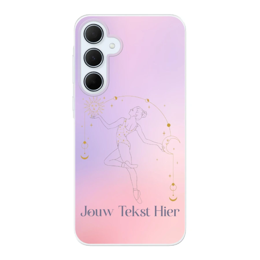 Sterren en Maan - Hoesje Maken - Soft Hoesje - Samsung A35