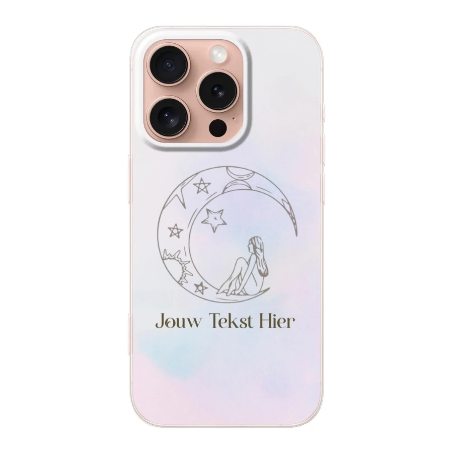 Sterren en Maan - Hoesje Maken - Soft Hoesje - iPhone 16 Pro