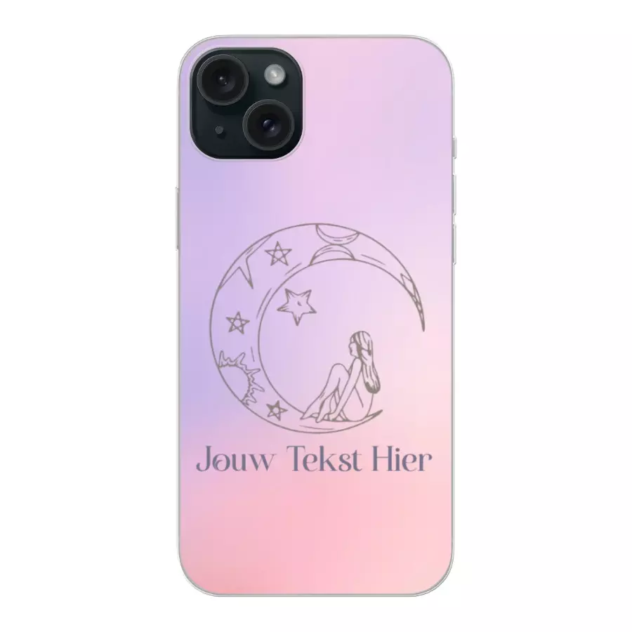 Sterren en Maan - Hoesje Maken - Soft Hoesje - iPhone 15 Pro Max
