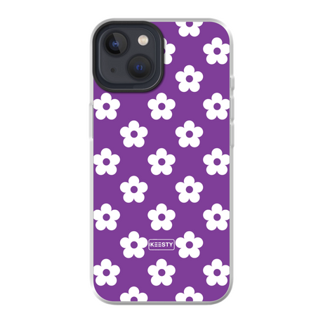 telefoonhoesje ontwerpen voor iphone met bloemen paars