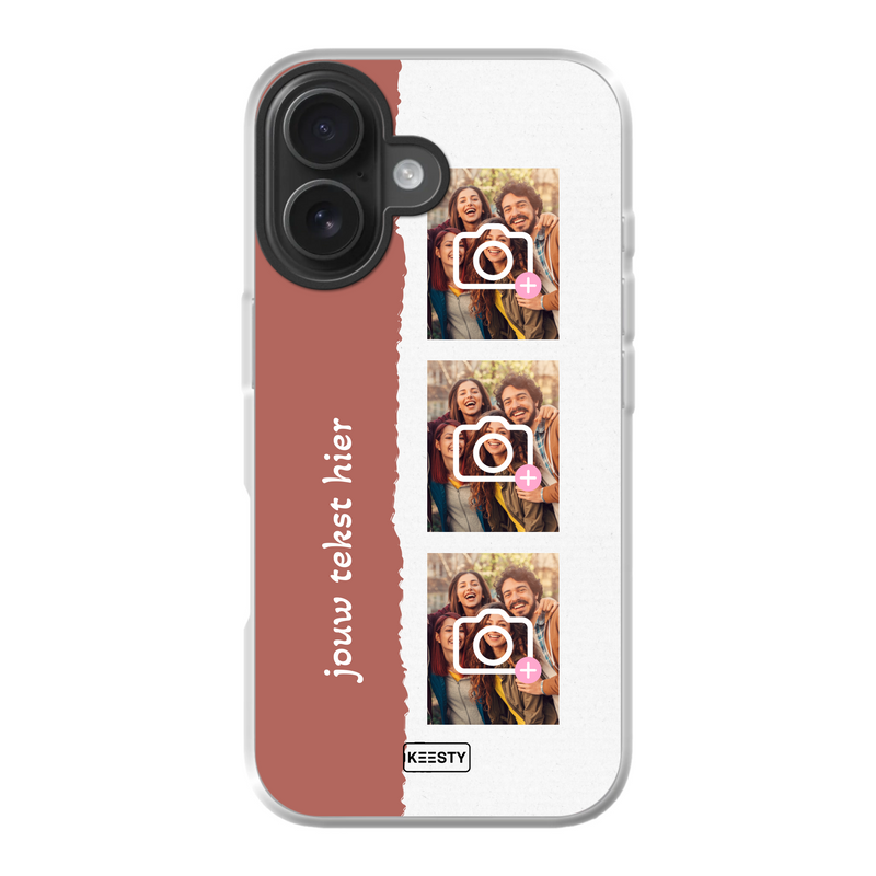 Foto op hoesje met MagSafe in het rood