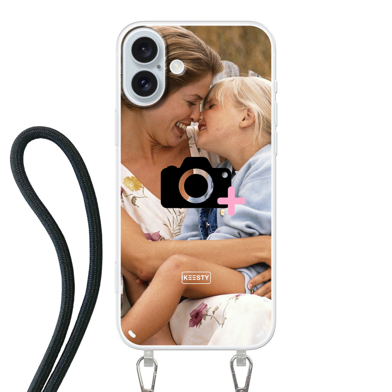 Telefoonhoesje met foto met afneembaar koord