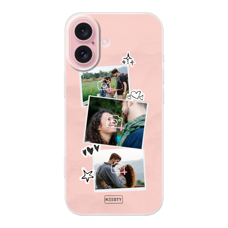 telefoonhoesje met hartjes en sterrenstickers Samsung