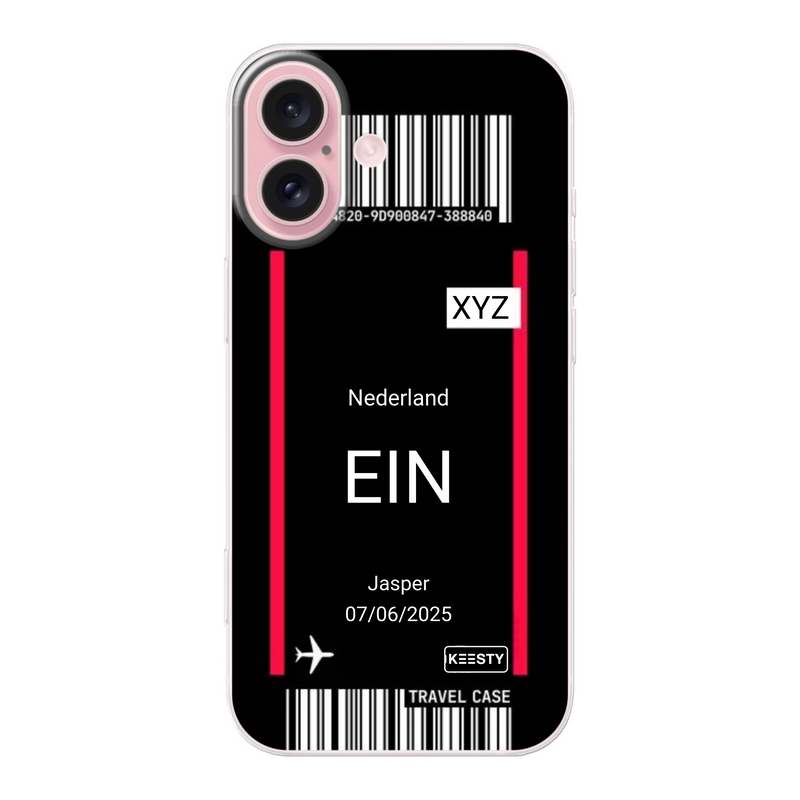 persoonlijk telefoon hoesje met foto en stadscode wit