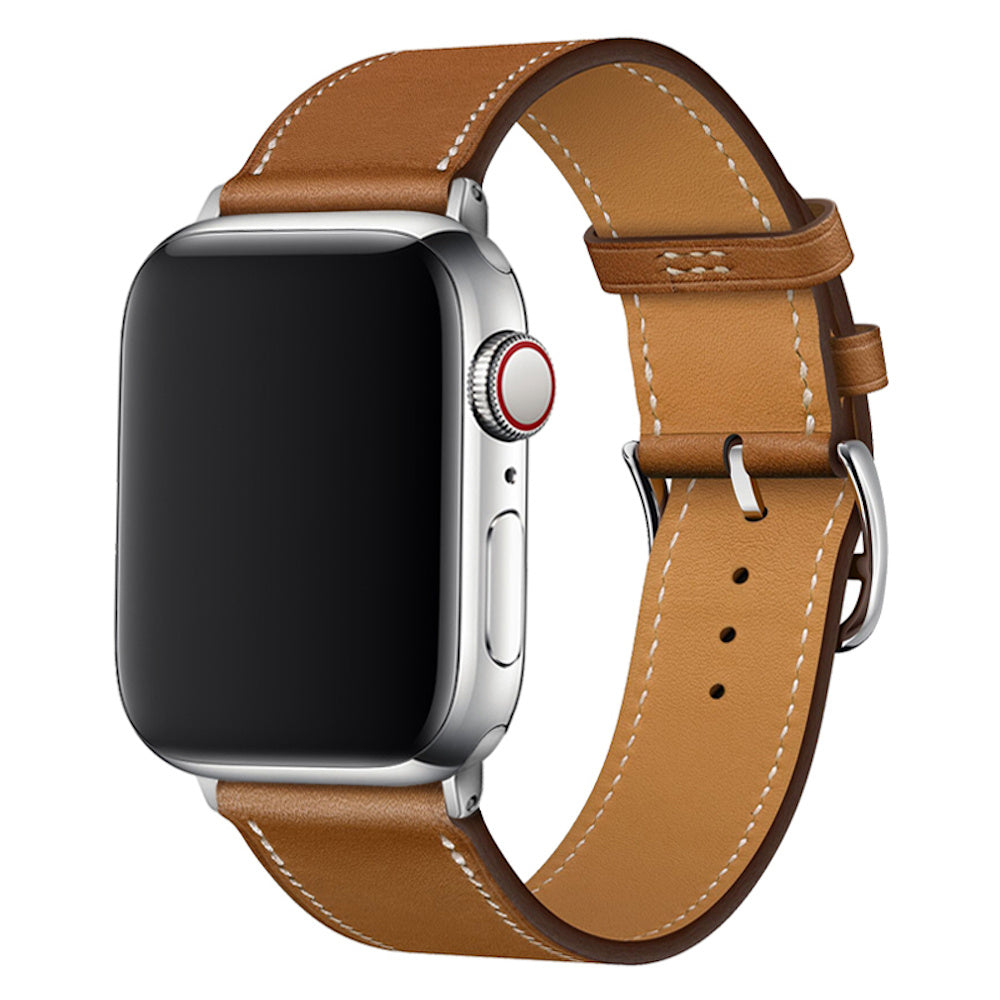 Apple Watch PU Leather Bruin - 42/44/45/49mm