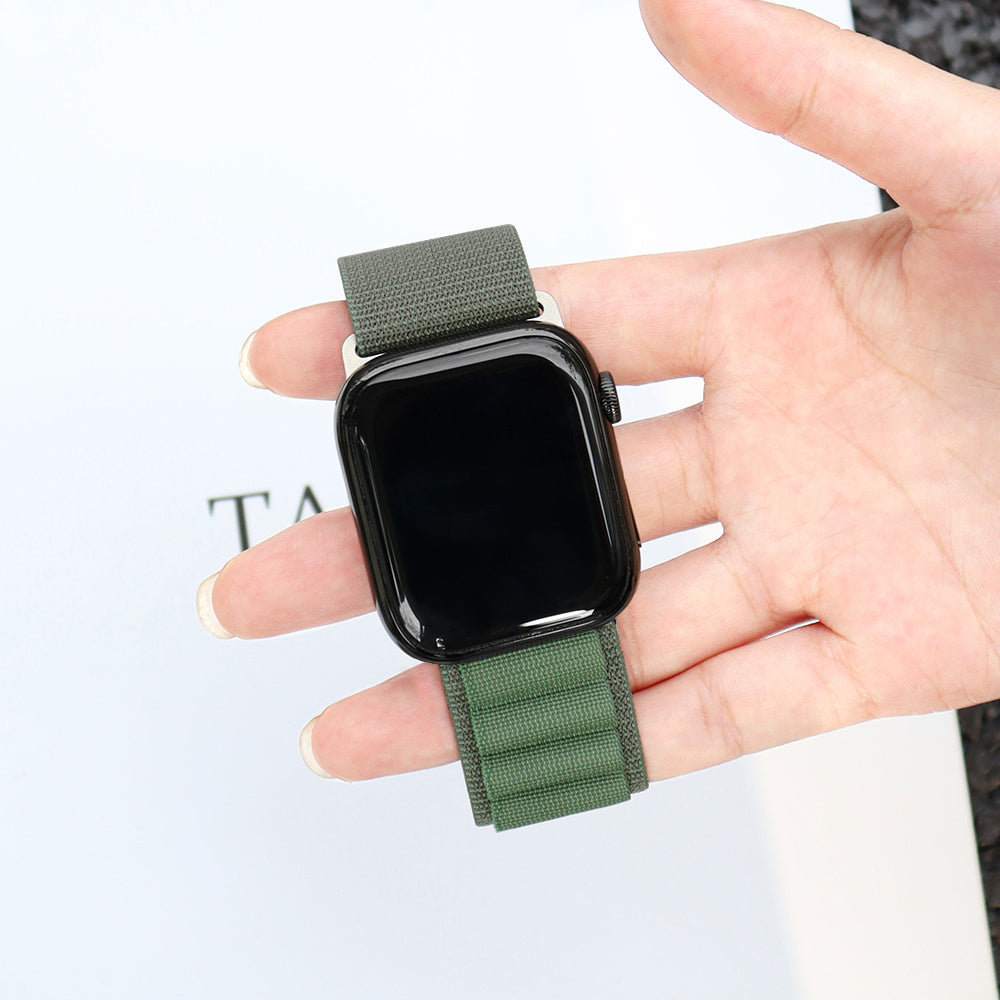 Apple Watch Bandje Nylon Strap Groen - 42/44/45/49mm