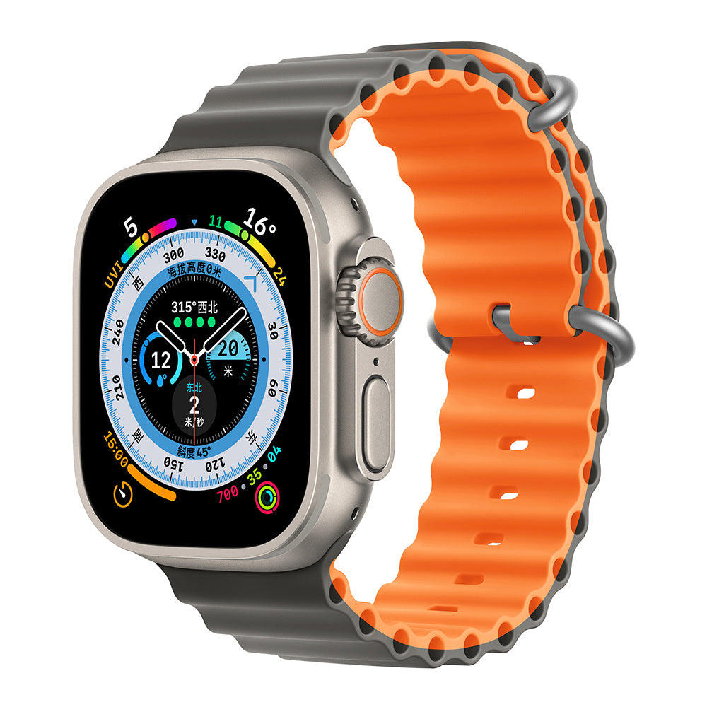 Apple Watch Bandje Sport Grijs & Oranje - 38/40/41mm