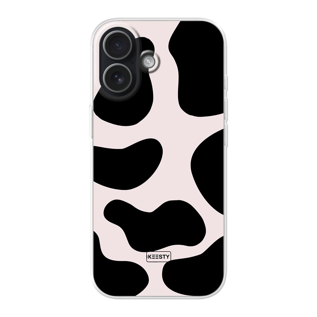 Zwart-wit cow print telefoonhoesje - trendy koeienvlekken patroon - eigen hoesje ontwerpen Keesty