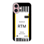 Telefoonhoesje ontwerpen vliegticket soft iPhone 16 2