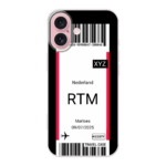 Telefoonhoesje ontwerpen vliegticket soft iPhone 16 3