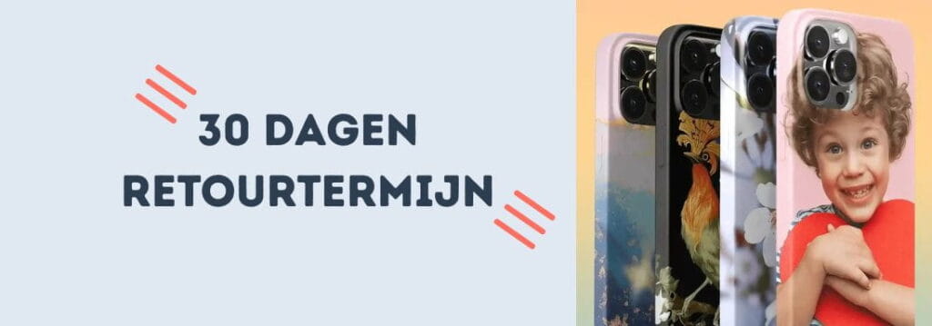 Retourtermijn banner Telefoonhoesje maken met foto