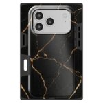 zwarte telefoonhoesje marble tough