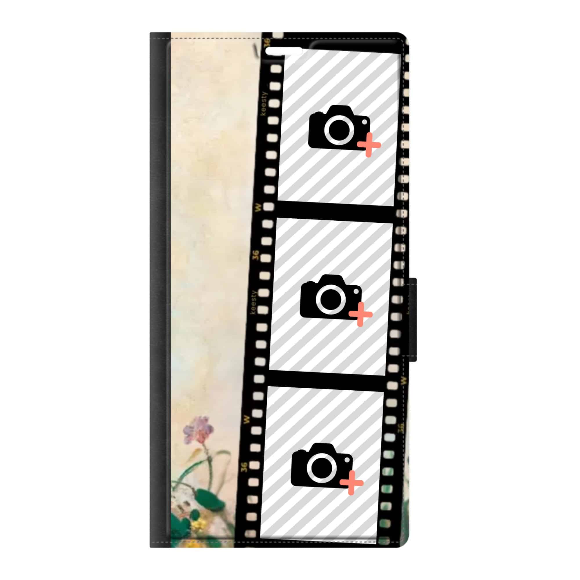 foto op hoesje op portemonnee met filmrol design