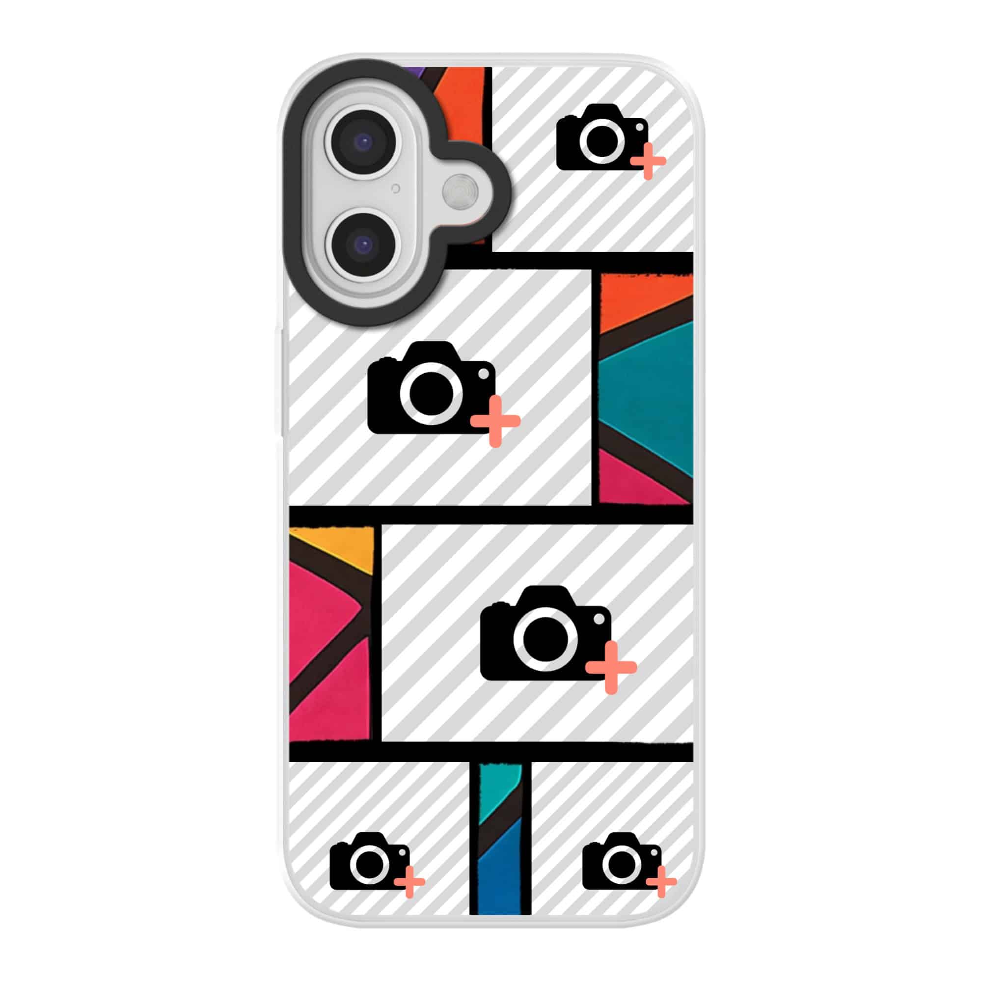 hoesje met foto met glas in lood ontwerp met magsafe