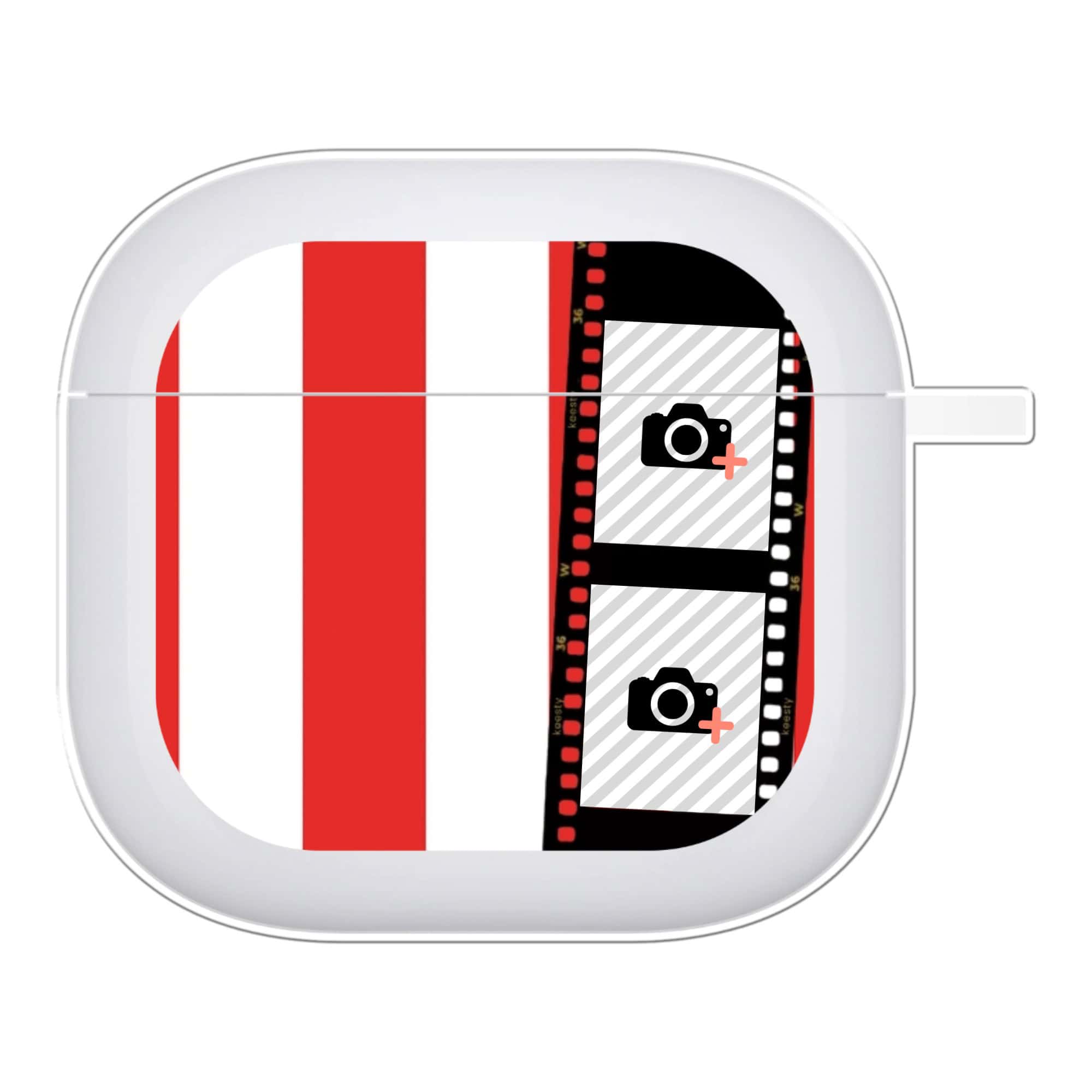 leuke fotohoesje voor airpod met filmrol design