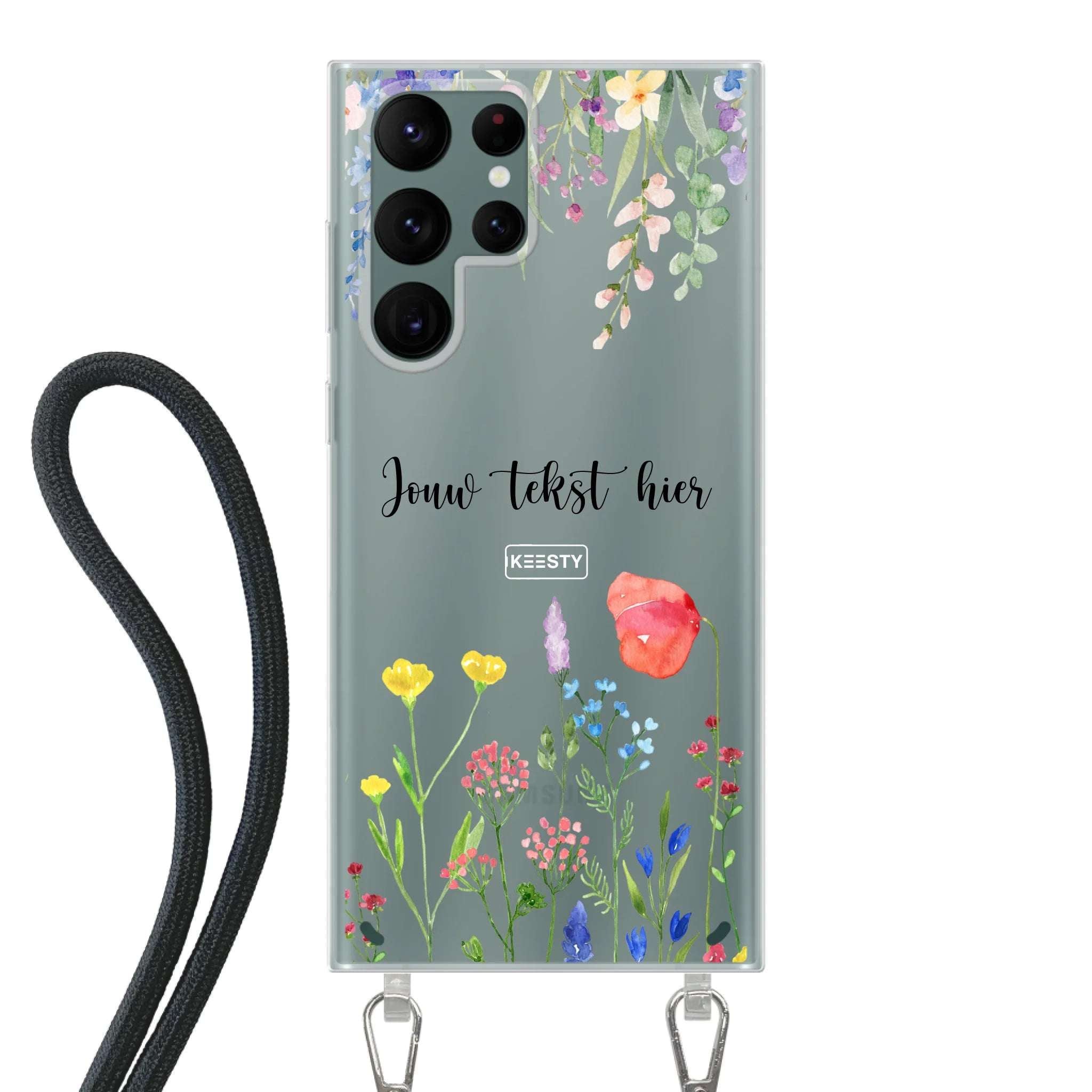Telefoonhoesje Maken Koord Bloemen 2 Apple iPhone 14 Pro Max