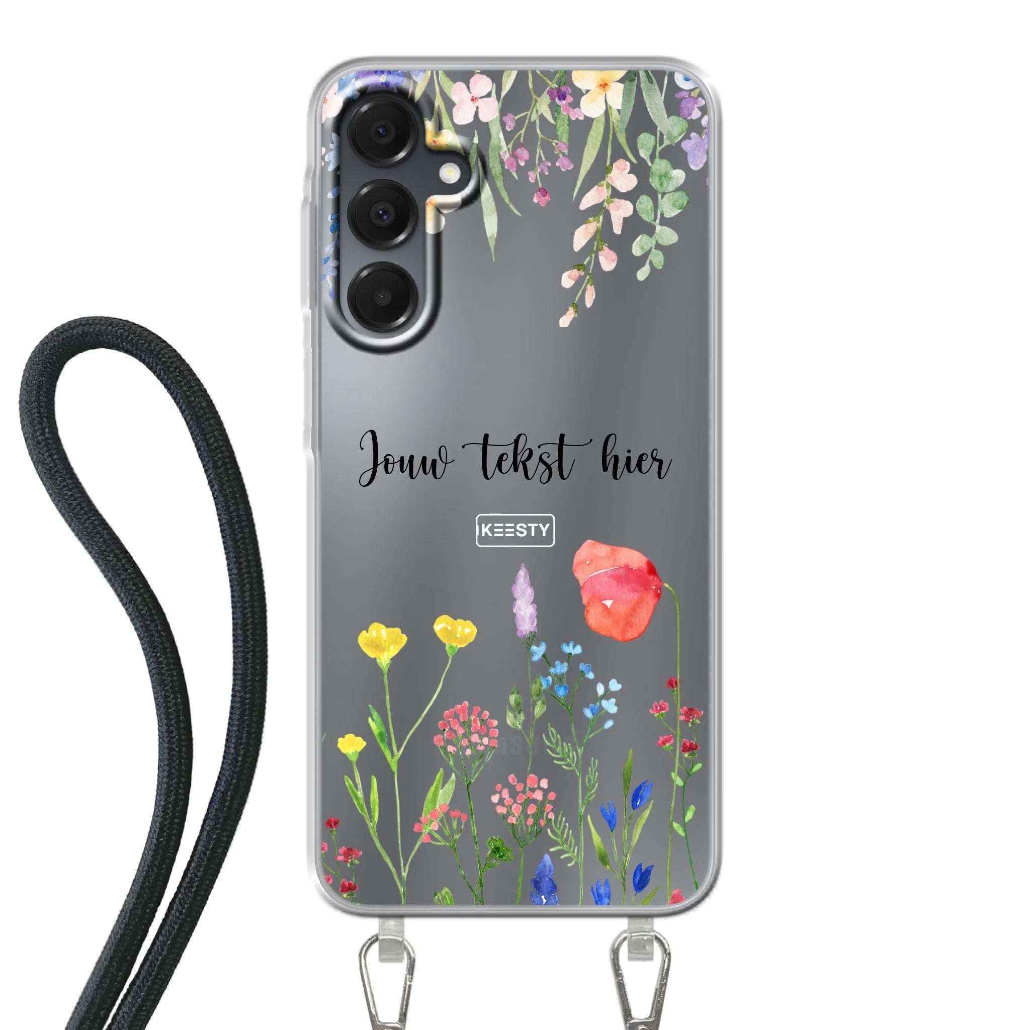 Telefoonhoesje Maken Koord Bloemen 2 Apple iPhone 16 Pro
