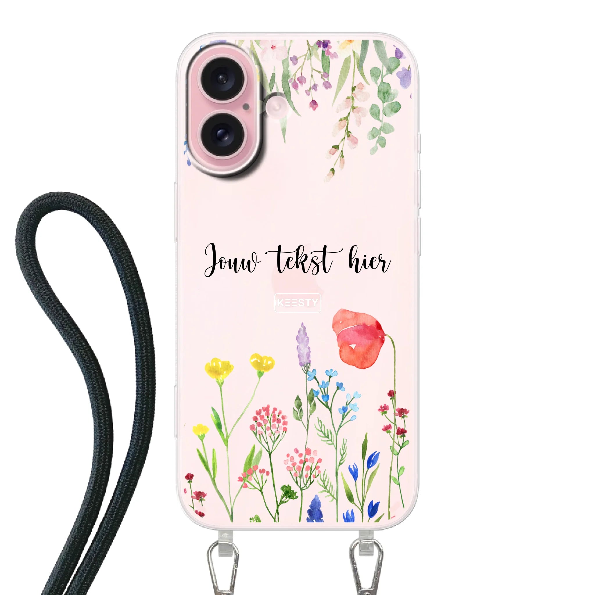 Telefoonhoesje Maken Koord Bloemen 2 apple iphone 16